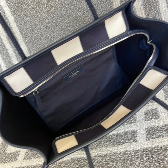 ella jacquard stripe tote bag